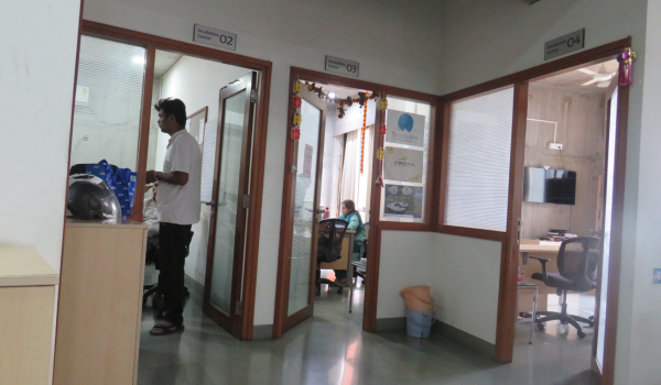 The offices at COEP's Bhau Institute, where entrepreneurs and mentors work together to bring innovative ideas to life.